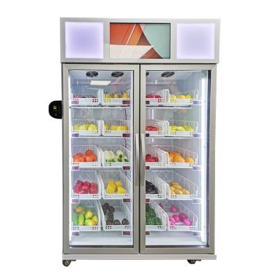 China Outdoor Smart Selling Vending Machine Refrigerator Smart Vending Machine Micron Free Software Fresh Food, Milk, Frozen Meat for sale