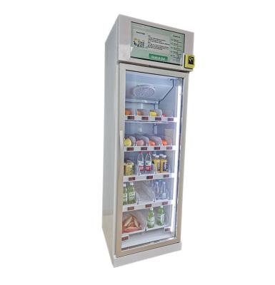 China Smart Micron Free Software Wine Vending Machine Glass Bottle Micron Fridge Vending Weight Sensing With Card Reader for sale