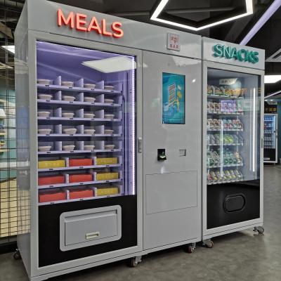 China Micron Combo Micron Snack Vending Machine Free Software Cooked Food Smart Vending with Microwave Oven and Elevator for sale