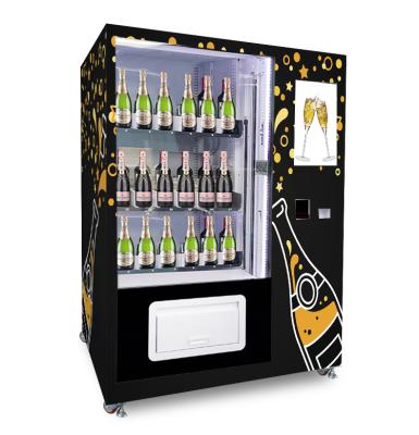 China Micron Free Software Micron Smart Alcohol Vending Wine Champagne Vending Machine With Elevator In Hotel for sale