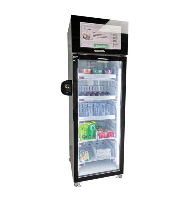 China Smart Vending Micron Freeware Beer Wine Vending Machine Micron Fridge With Advertising Screen In Desktop for sale