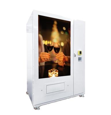 China Micron Free Software Cheap Top Vending Red Wine Vending Machine With Smart Big Screen System And Card Reader for sale