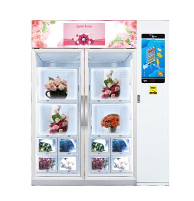 China Micron Freeware Customized Cooling Locker Flower Vending Machine With Smart System And Touch Screen In The Street for sale