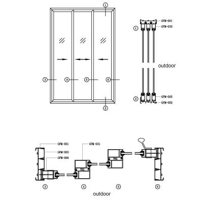 China door & 86 Series Customized Profile Aluminum Window Extrusion For Sliding Door System In Singapore Market for sale