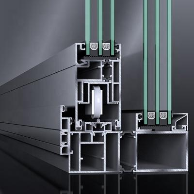 China door & Window Customized Profile Aluminum Extrusion For 150/50 Series Elevator Slide Sliding Door System In India Market for sale