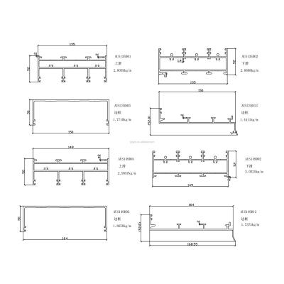 China door & Window Customized 135, 149, 150, 198, 220 Series Aluminum Frame Extrusion For Sliding Door In Australia Market for sale