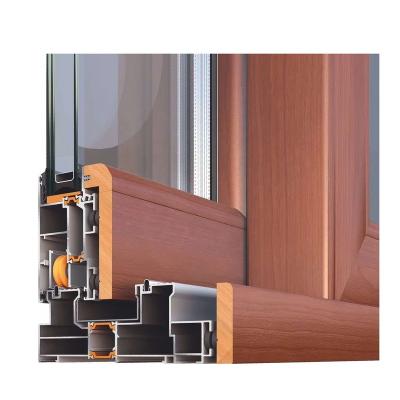 China door & NH682 Window Series Thermal-break Aluminum Wood Composite Profile For Casement Window And Door for sale