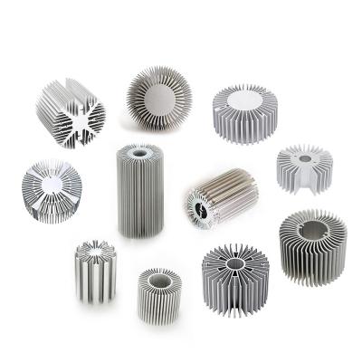 China Heat Sink And Heat Sink Customized Sunflower Round Shape Extruded Aluminum Heatsink Profile Extrusion For LED Lighting for sale