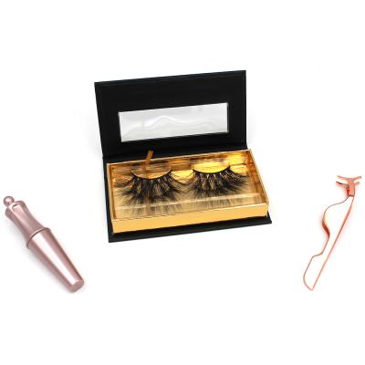 China Hot Selling Magnetic Eyeliner Crisscross Lashes With Customize Eyelash Packaging Boxes for sale