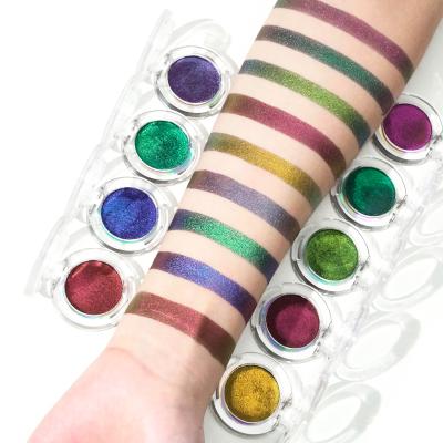 China New Products Waterproof 9 Colors Waterproof Long Lasts Dye Shimmer Eyeshadow Cream Chameleon Color Changing Single Eyeshadow for sale