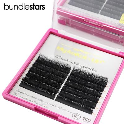 China New brand lightweight clean silk volume design 2d 3d 4d lashes individual blooming eyelash extension with great price for sale