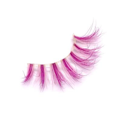 China New Design Delicate Colored Wick Extensions Purple And Gold Eye Two Tone Colored Lashes With Great Price for sale