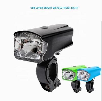 China USB Rechargeable Bicycle Light Mountain Bike Accessories Waterproof ABS Bike Front Light for sale