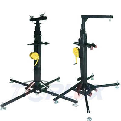 China Studio Monitor Speaker Stand Lighting Truss Crank Stand Lift Tower with Truss/Line Adapter Row Speaker Truss Crank Stand for sale