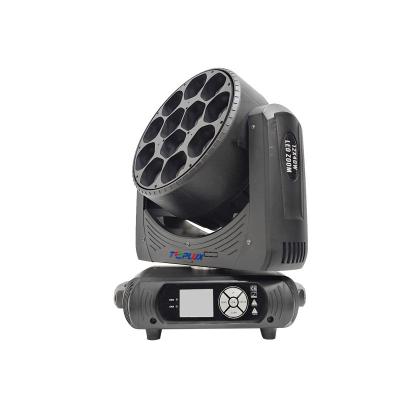 China Theme Park Bee Eye Stage Lights Driver Moving Head Lights 12*40W RGBW 4-in-1 LED Zoom Wash Beam for sale