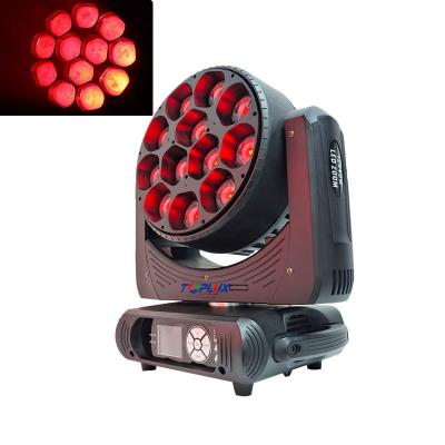 China Theme Park Stage Lights 12*40W RGBW 4-in-1 Bee LED Eye Wash Buzz Driver Moving Head Lights 4-Beam for sale