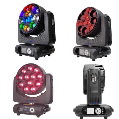 China Theme Park LED Bee Eyes Moving Head Light 12X40W RGBW 4In1 LED Moving Head Light For DJ Party Wedding for sale