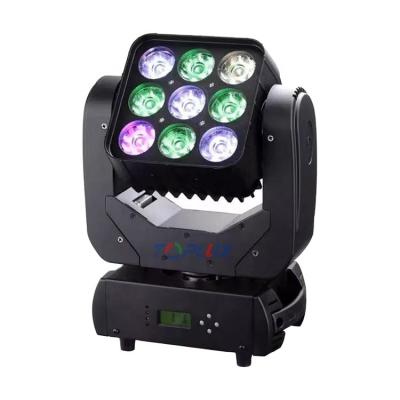 China Theme park 9*10w 4in1 rgbw quad color high power stage matrix head beam led moving head light for sale