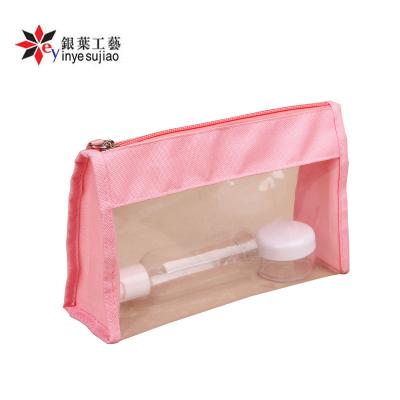 China Fashion China factory seller bags print cosmetic transparent makeup bag PVC zipper bag clearly for sale