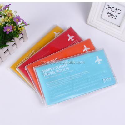 China Luminous Lightweight Portable Leather Travel Bag Card Proof Passport Attendance Bag for sale