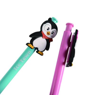 China office & School Pen Plastic Pen with Rubber Design Promotional PVC Pen Ballpoint Pen Plastic for sale