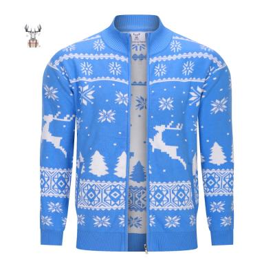 China New Arrival Winter New Arrival High Quality Custom Cotton Wool Acrylic Jacquard Anti-wrinkle Knit Men's Zip Up Sweater for sale