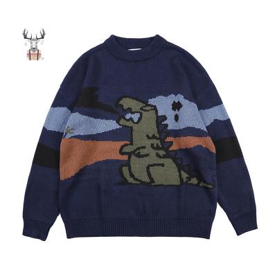 China High Quality Men's Crewneck Jumper Pullover Jacquard Knit Custom Anti-wrinkle Sweater for sale