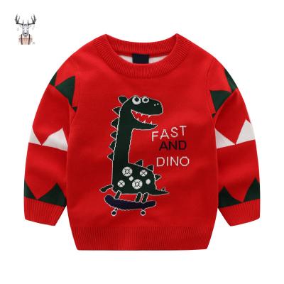 China Custom Wholesale Anti-wrinkle Christmas new dress design red sweater for kids long sleeve cute kids sweater for sale