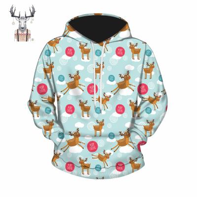 China Autumn Winter Custom Organic Cotton Pullover Cute Sweatshirts Ugly Christmas Hoodie Women Anti-wrinkle for sale