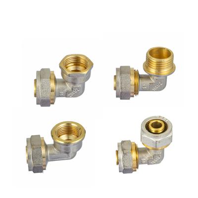 China 57-3 IFAN PEX-AL-PEX Pipe Fitting Brass PEX Pipe Fitting 90 Degree Elbow Equal Brass Fitting for sale