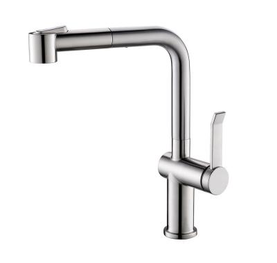 China Pull Out Spray APS251-BN Brushed Nickel Kitchen Faucet With Pull Out Spray Faucet Modern Kitchen for sale