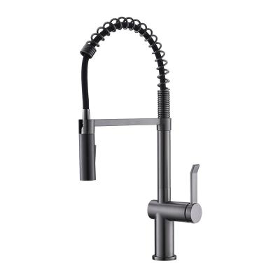 China Pull Out Spray APS238-BS Commercial Faucet Stainless Steel Kitchen Sink Faucet Pull Down Sprayer Kitchen Faucet for sale