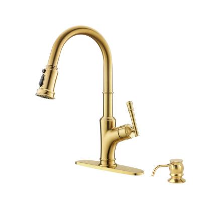 China Other hot sale cheap pull out stainless steel gold kitchen faucet 2021 for sale