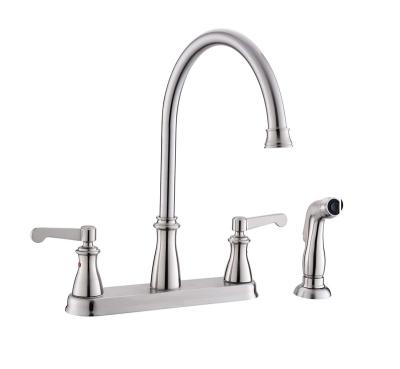 China Other Brushed Nickel Kitchen Faucet With Separate Sprayer Kitchen Faucet With 4 Holes for sale