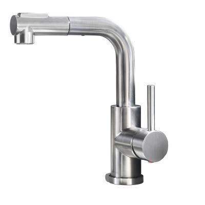 China Pull Out Spray 304 Stainless Steel Faucet Water Tap Faucet Brushed Nickel Professional Bar Sink Faucet for sale