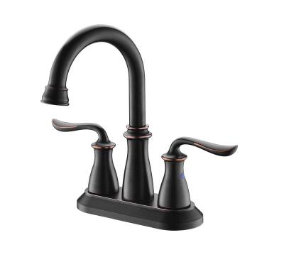 China 2022Top Sale Rotatable American Classic Style Basin Deck Mounted Basin Faucet Bathroom With Drain for sale