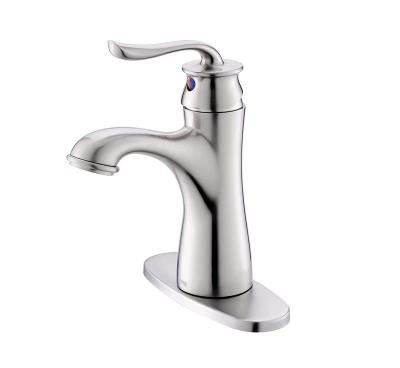 China APS165-BN Single Handle Bathroom Faucet Nickel Hand Basin Faucet Mixer Taps Bathroom Faucets for sale