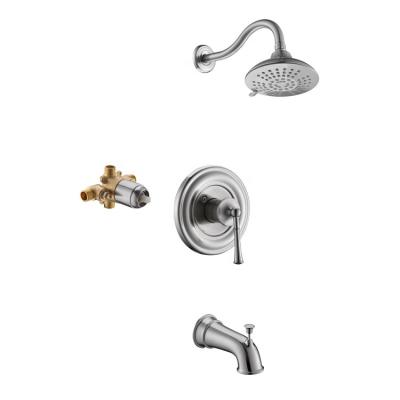 China Modern Simple Style Shower Sliding Bar Fashion System Set Bathroom Combo Gold Free for sale