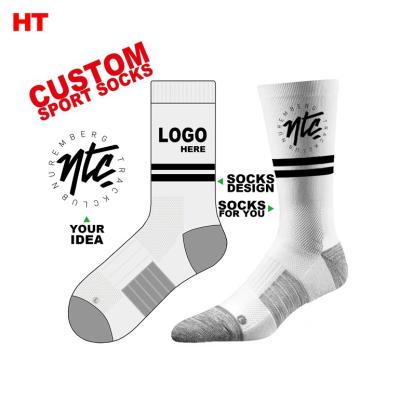 China Custom Breathable OEM A001 Made Your Own Design Sports Socks Basketball Socks Custom Logo Socks Elite for sale