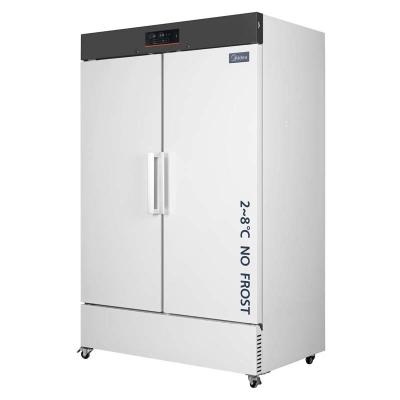 China MC-5L1006C Refrigerador de farmacia médica 1006L con puertas sólidas con dimensiones interiores de 1130*634*1354mm en venta