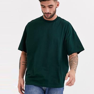 China High Quality Anti-wrinkle Streetwear Loose Cotton Thick Simple 100% T-shirt Dropped Shoulder Men's Oversized T Shirt for sale