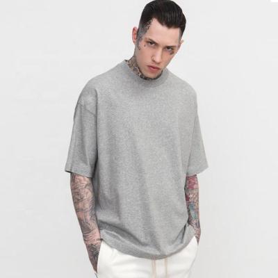 China Heavy Duty Anti-Wrinkle OEM Service Cotton Streetwear T-shirt Men Dropped Single Shoulder Oversized T Shirt for sale