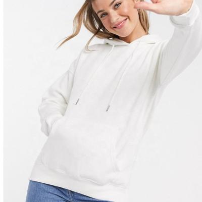 China New Design Anti-wrinkle Good Quality Winter Plain White Hoodies Custom Hip Hop Women Pullover Hoodie for sale