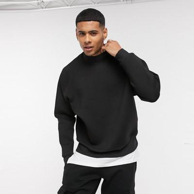 China New Design Fashion Anti-Wrinkle Custom Ribbed Crewneck Men's Raglan Sleeves Cuff Sweatshirt for sale