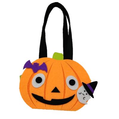 China Disposable Eco-friendly Cartoon Figure Decoration Halloween Handmade Crafts Felt Candy Basket For Halloween Decoration for sale