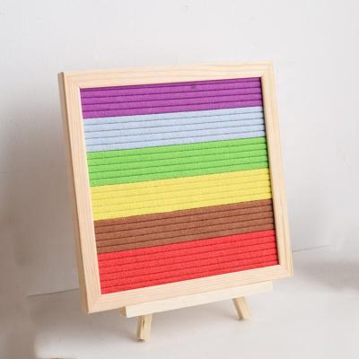 China Europe Judged Letter Board Wood Crafts Changeable Wool Felt Board More Color Massage Letter Board for sale