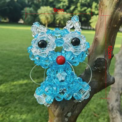 China Goods Kitten Blue Beaded New Birthday Bauble Beads Acrylic Creative Handcrafted Gifts for sale