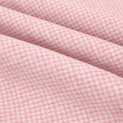 China New Product Small Houndstooth Color Mixed Double Double Sided Two Color Cashmere Surface Wool Plaid Cloth Coat for sale