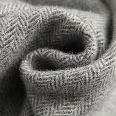 China New Viable Color Mixed Herringbone Wool Cashmere Double Sided Fabric for sale