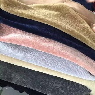 China Australian Water Ripples Sheep Shearing Fur And Stain Embossed Wool Sustainable All In One Wholesale Fabric Wool Fabric For Clothing for sale